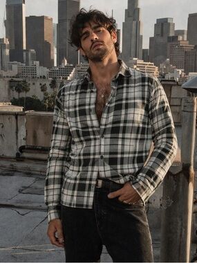 Lululemon Brushed Woven Overshirt Green Plaid Size L NWT